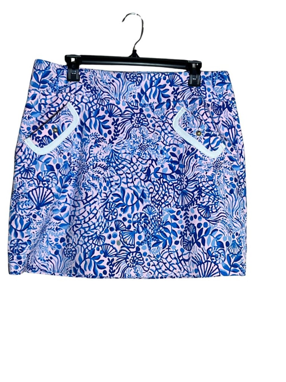 Lilly Pulitzer Luxletic Monica Skort High Tides Good Vibes Pink Size 14